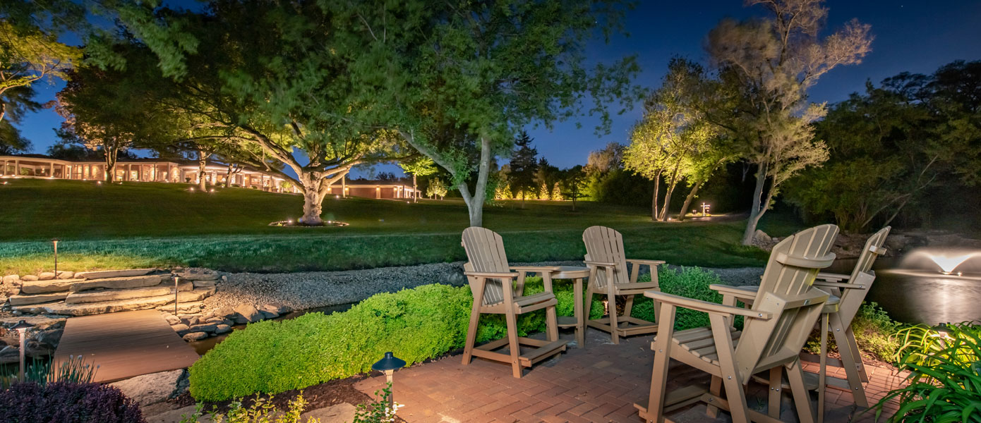 outdoor living area lighting in La Grange, Illinois